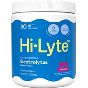 Hi-Lyte Electrolyte Powder Raspberry, Daily Essentials Hydration Drink Mix | 90 Servings