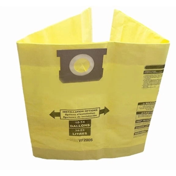 Adapted To Shopvac10-14Gallons Vacuum Cleaner Yellow Dust Collection Bag