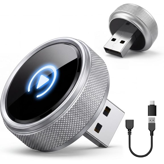 &  Adapter, 2026 Upgraded 2-in-1   Adapter, Mini Plug & Play,  Auto-Connect & No Latency, Easy Setup, Wide  Compatibility USB & USB-C Port