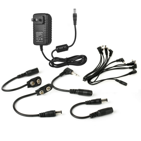Adapter, 9v 1a Cable Cables Battery 8-way Chain 9v 1a With Adapter Cables Battery Clip Rusuo Chain Cable Cables Cp-07b Adapter 9v Lanru Buzhi Cables Pedal