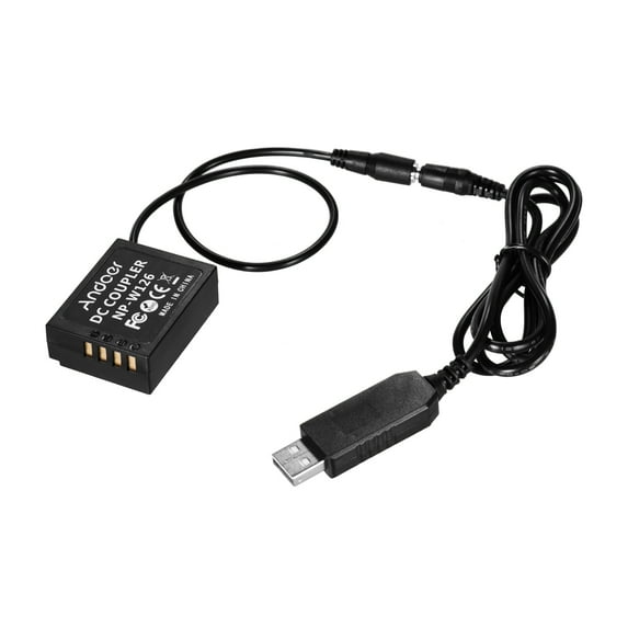 Adapter,Battery Coupler Compatible With Np-w126 Dummy Battery / / Np-w126 Usb Coupler 5v Usb To Usb Coupler 5v Coupler Adapter Qisuo Buzhi 5v U-sb To Ainn X-e2 / X-m1 With X- / Eryue