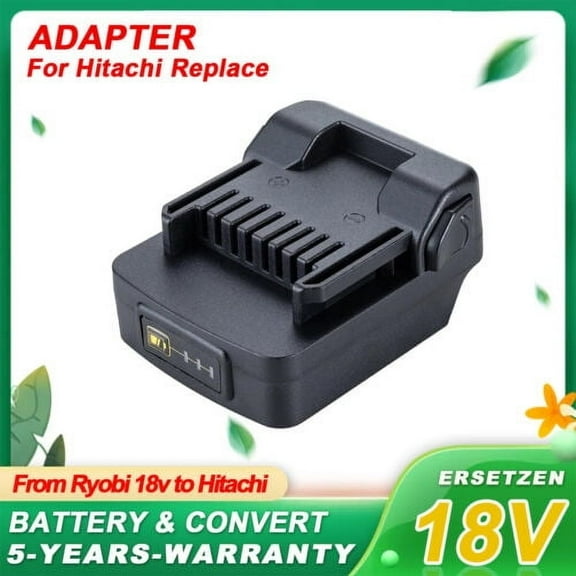 Adapter Battery For Ryobi P108 18v Li-Ion To HPT Hitachi 18v Type Tool