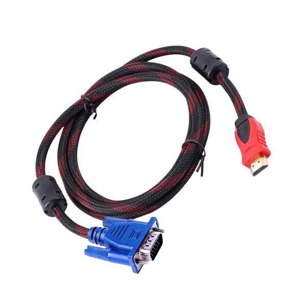 Adapter Cable 1080P Video Cables 19pin Interfaces to VGA Male to Male Cable Cord for Computer Laptop PC Monitors 150cm