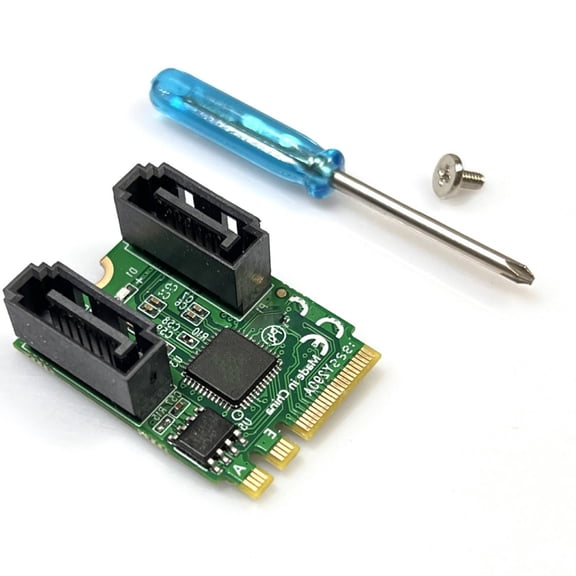 Adapter Card A+E Key To 2 Port SATA3.0 6Gbps Expansion Card WiFi Module Easy Installation