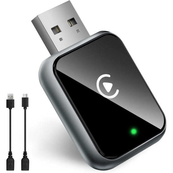 Adapter Compatible with - Convert Wired to Adapter for (2025 Upgraded), Auto Connection No Delay Mini Size with Extension USB & USB-C