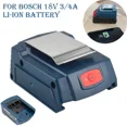 thumbnail image 1 of Adapter Converter Dual 5V USB Charger For Bosch 18V Li-ion Battery 12V DC port, 1 of 5