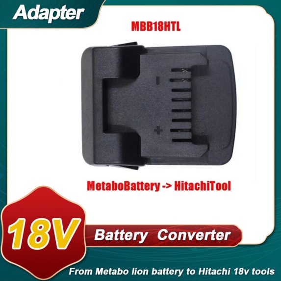 Adapter Converter for Metabo 18V Li-ion Battery Convert To Hitachi 18V Li-ion Cordless Tool