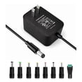thumbnail image 1 of 9V 2A Power Supply AC to DC Adapter, 2000mA 1500mA 1000mA 500mA Wall Converter, Universal 9 Volt Power Adapter Cord with 8 DC Plug Tips Regulated Power Transformer (6ft), 1 of 7