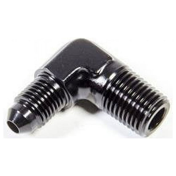 Adapter Fitting 90 deg 4 AN Male to 0.25 in. NPT Male Aluminum - Black Anodized