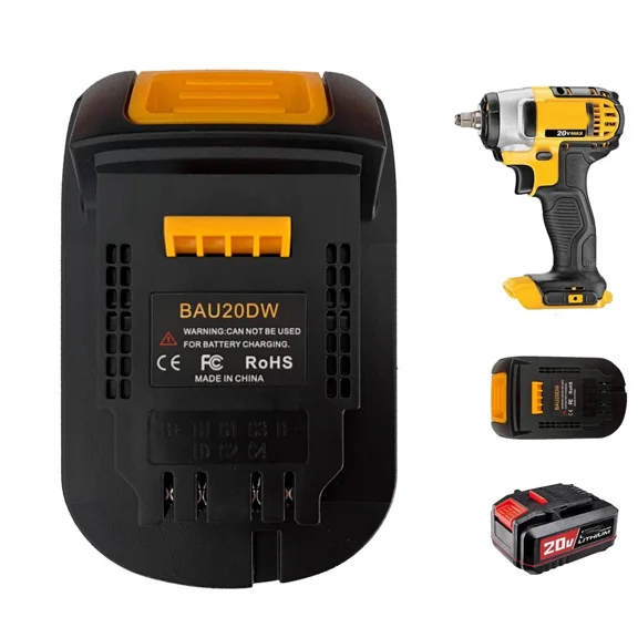 Adapter For Bauer 20v Li-ion Battery Convert to for Dewalt 18v 20v Cordless Tool