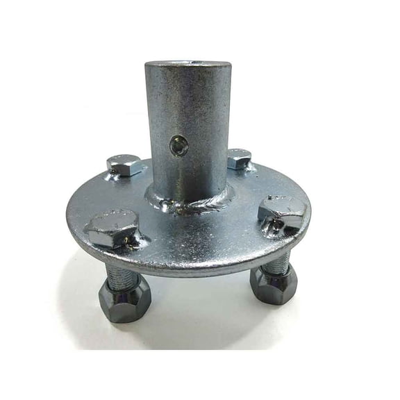Adapter Hub, Zinc Plated Steel, 4 Bolt With 1/4" Keyway For 3/4" Live Axle (No Step)