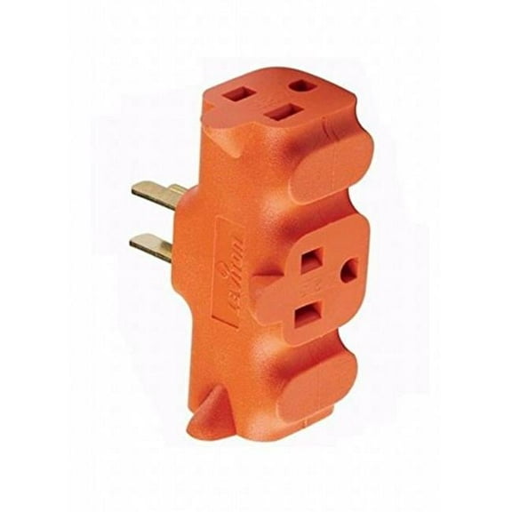 Adapter Outlet Heacy Duty U-Ground, Orange