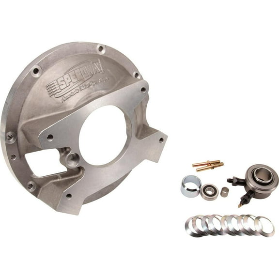 Speedway Motors GM T5 Transmission Adapter Plate Kit Compatible with 1932-48 Ford & 1939-50 Mercury Flathead V8, Hydraulic Throwout Bearing, Spacer, Pilot Bushing, Diaphragm Clutch