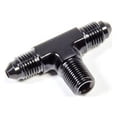 thumbnail image 1 of Adapter Tee Fitting 3 AN Male x 3 AN Male x 0.12 in. NPT Male Aluminum - Black Anodized, 1 of 1