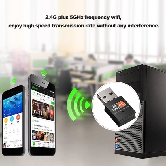 Adapter,Windows Usb Wifi Usb Dual Band Adapter Windows Wifi Antenna Adapter Antenna Adapter Yabuy Antenna Windows Adapter Wifi Usb Adapter / B Windows Speed Wifi Pour / Wifi Band 600 2.4