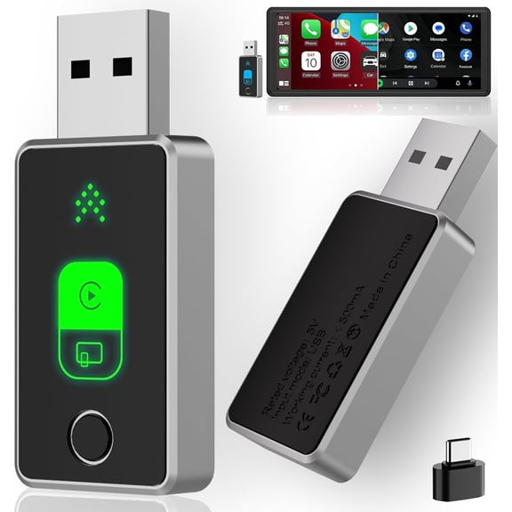 Adapter for & 2026 Upgrade 2-in-1, Wired to , - , & Connection, Plug & Play, 5GHz WiFi & 5.3, iOS 10+ & Android 11+
