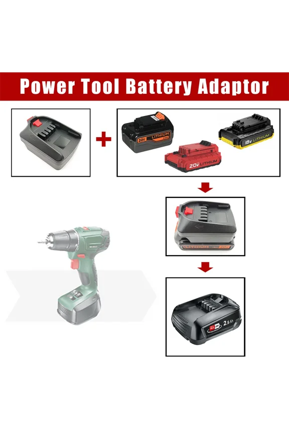 Adapter for Black Decker 20V Li-ion Battery Convert to for Bosch PBA 18V CTool