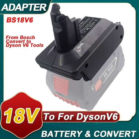 Adapter for Bos*ch 18V Lithium Battery BAT609 BAT618 Convert To for Dy*son V6 Battery for Dy*son Handheld Vacuum Cleaner Use