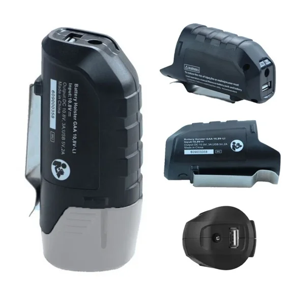 Adapter for Bosch 10.8V 12V Li-ion Battery BHB120 USB Power Connector Charger