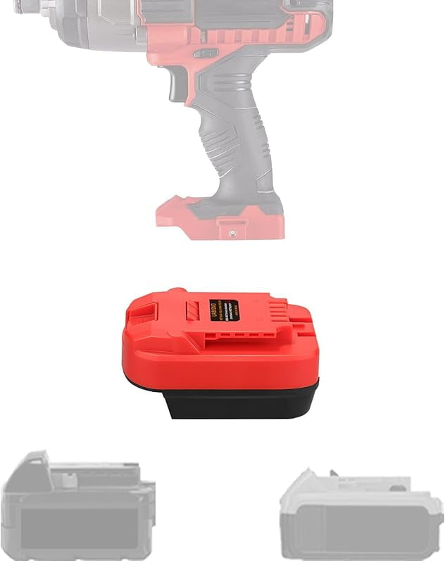 Adapter for De*Walt 20V & for Mil*wau*kee M18 18V Li-on Battery Convert to for Bauer 20V Power Tool
