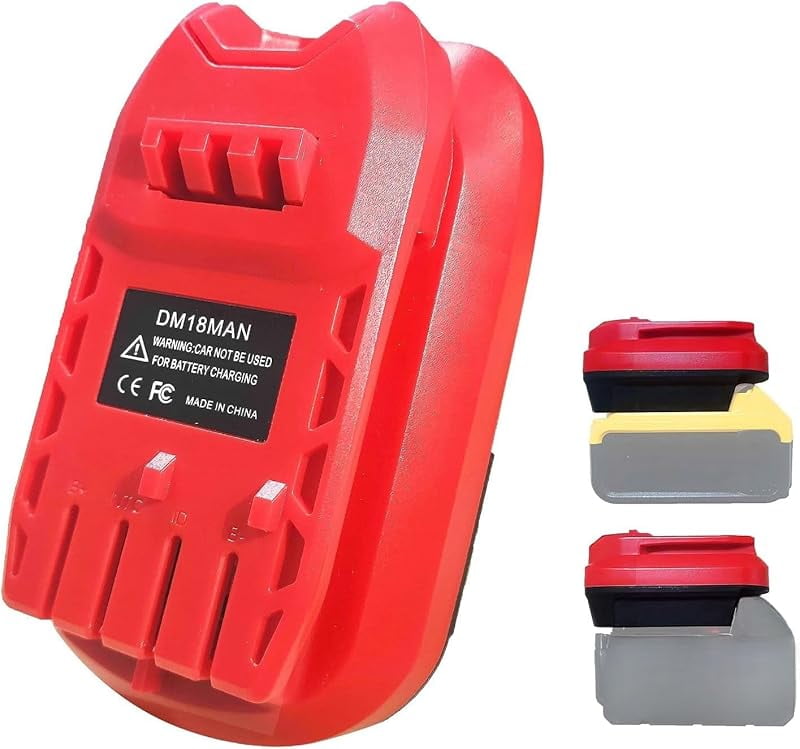 Adapter for De*Walt 20V & for Mil*wau*kee M18 18V Li-on Battery Convert to for Crafts*man 20V Power Tool