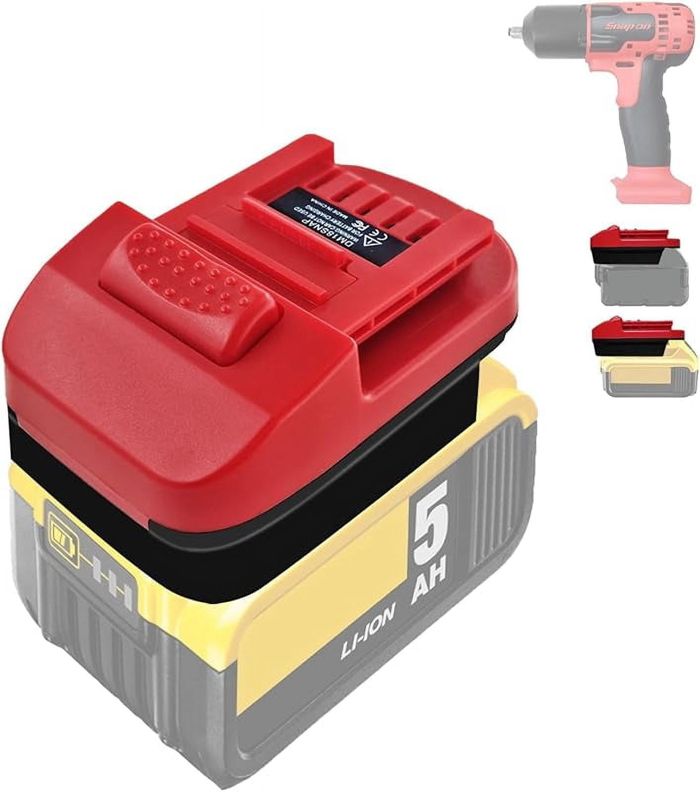 Adapter for De*Walt 20V & for Mil*wau*kee M18 18V Li-on Battery Convert to for Snap-on 20V Power Tool