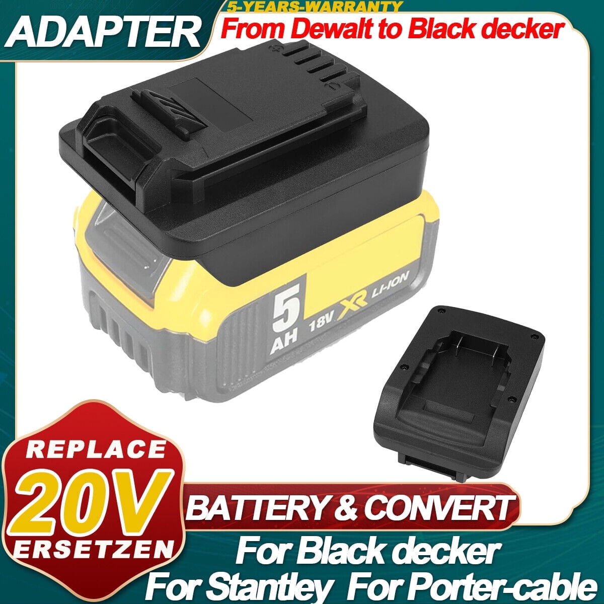 1x Adapter Only Fits Black & Decker Old 18v Cordless