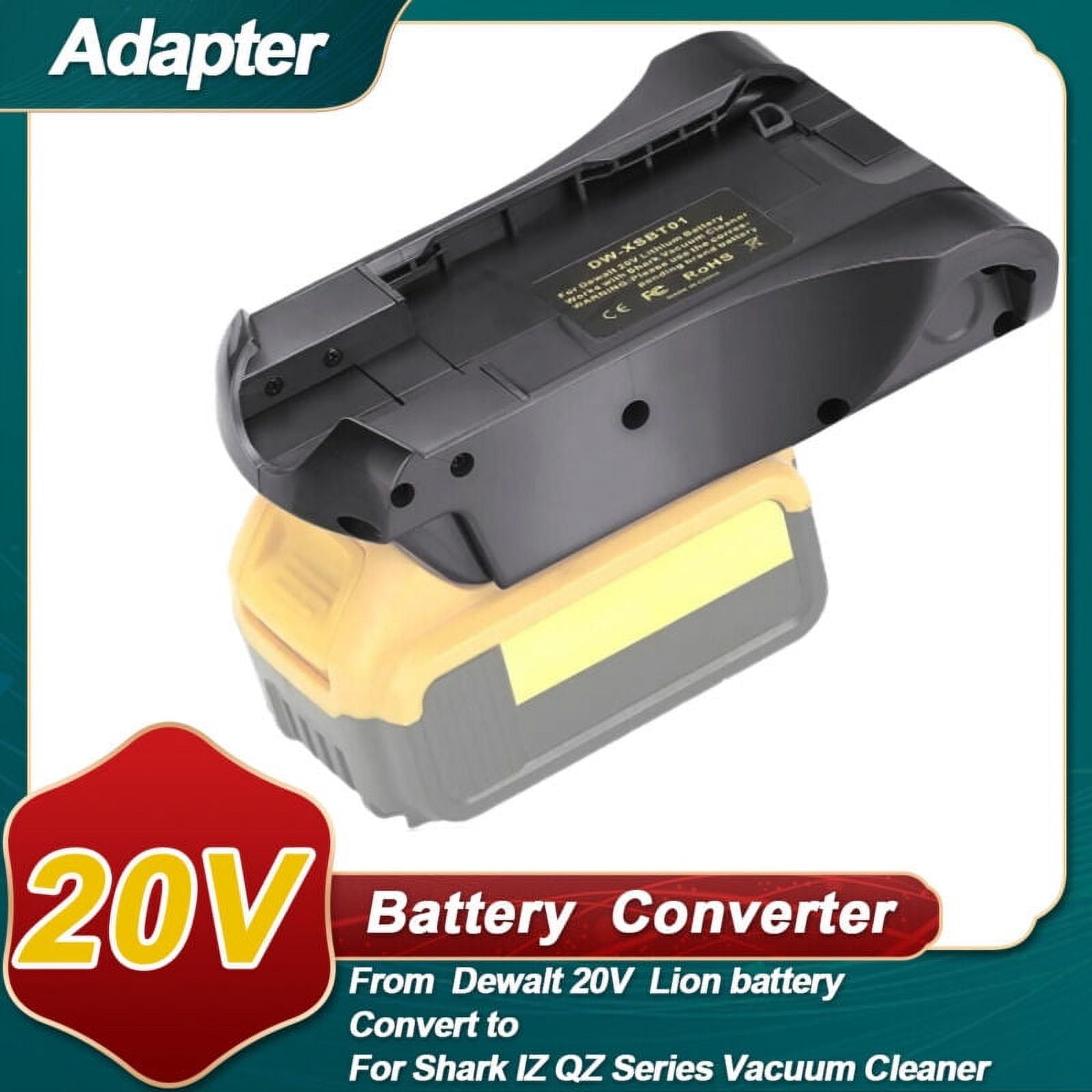Adapter for De*walt 20V 60V Battery Convert for Shark-Vacuum XSBT750 XSBT700 XSBT Cordless Stick Vacuum Cleaner