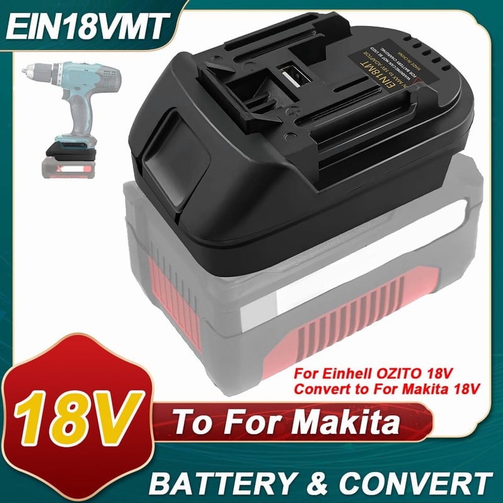 Adapter for EIN*HELL 18V battery to For Ma*kita 18V tool use ,replace ...