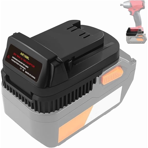 Adapter for Rid*gid AEG 18V Battery to for Mil*wau*kee M18 18V Cordless Tools, Use for Rid*gid 18V Platform Batteries (Adapter Only)