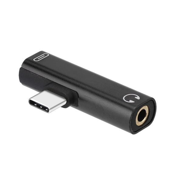 Adapter for USB-C to 35mm Combo Audio and Charging - 2 in 1 USB-C Headphone Jack and Power Pass-Through for Sound and Convenience