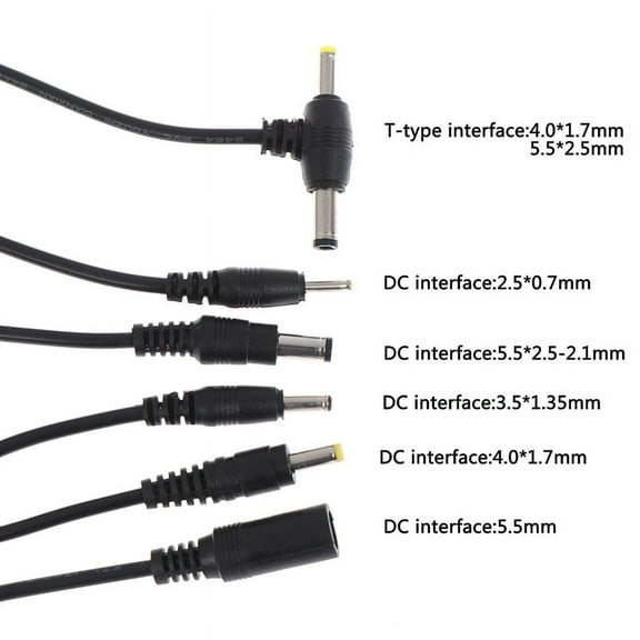 Adapter output power cord DC male plug cable 2.5*0.7/3.5*1.35/4.0*1.7/5.5*2.1mm