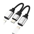 thumbnail image 1 of Lightning Headphone Jack Adapter (2in1)for iPhone 14 pro max for iPad Splitter Charging Aux Dongle Audio Converter for Apple MFi Certified Cable Headset Lighting Dual Port Earphones Charger Connector, 1 of 7