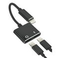 thumbnail image 1 of Dual Lightning Headphone Jack Adapter for Apple MFi Certified(2 in 1)for iPhone 14 13 Pro Max Aux Audio Charger Splitter for iPad Cable Dongle Lighting Double Port Charge Earphone Music Car Connector, 1 of 7