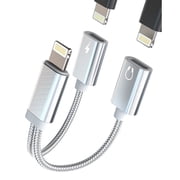 Lightning Headphone Jack Adapter2in1for iPhone 14 13 12 Pro Max Aux Audio Charger Cable Splitter for Apple MFi Certified Dual Lighting Charging Earphone Dongle for iPad Phone Charge Music Connector