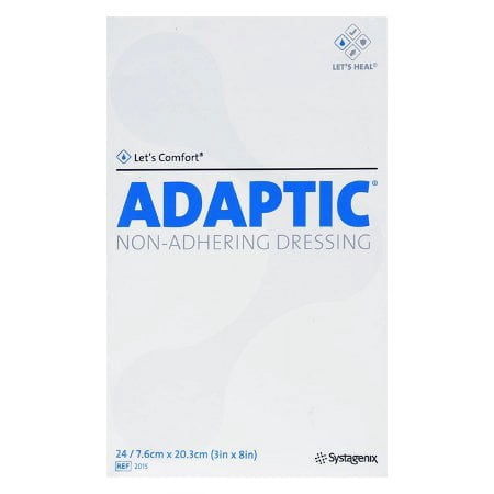 Adaptic Impregnated Non-Adherent Dressing 3 X 8 Inch Cellulose Acetate Mesh Petrolatum Emulsion Sterile, 5 Each - 2015