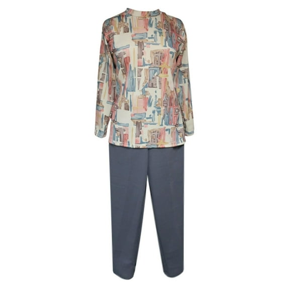 Adaptive Back-Snap Fleece Pant Set - Brush Strokes