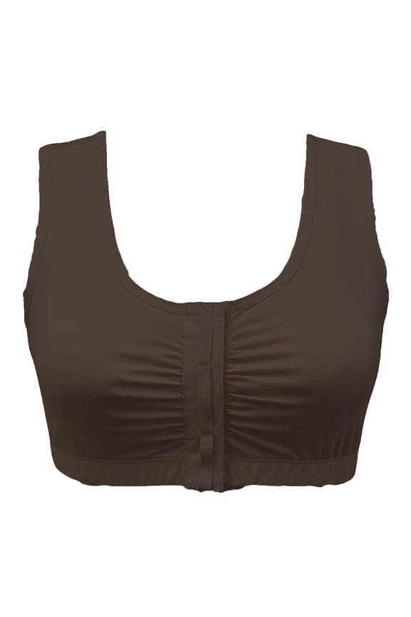Adaptive Cotton Bra - Easy On Front Closure, Wide Straps, Elastic Underband