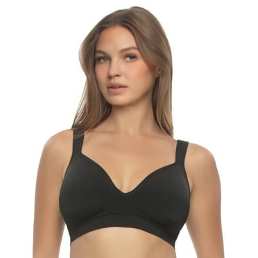 Adaptive Cup Wire Free Bra (Black, Small)
