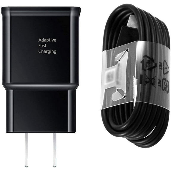 Adaptive Fast Charger 5FT USB Type C Cable Combo Compatible with ASUS Smartphone for Snapdragon Insiders Adaptive Fast Wall Charger Adapter Block with USB Type C Cable Kit - Black
