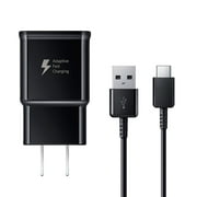 Adaptive Fast Charger Compatible with Samsung Galaxy S10 S9 S9 Plus Note 9 S8 Active S8+ Note 8 Tab S3 Plus Cell Phones [Wall Charger + Type-C USB Cable]