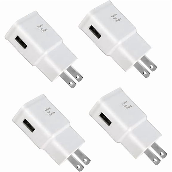 Adaptive Fast Charging USB Wall Charger Adapter Compatible Samsung Galaxy S21 S20 S10 S6 S7 S8 S9 / Edge/Plus/Active, Note 5 8, Note 9, Note 10, LG Quick Charge, Android Phone Travel Plug