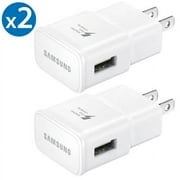 Adaptive Fast Charging USB Wall Charger, OEM Samsung 2 Pack Fast Charging Block Travel USB Charger Adapter Compatible Samsung Galaxy S10 S9 S8 S7 S6 Note 8 9, LG, HTC and More