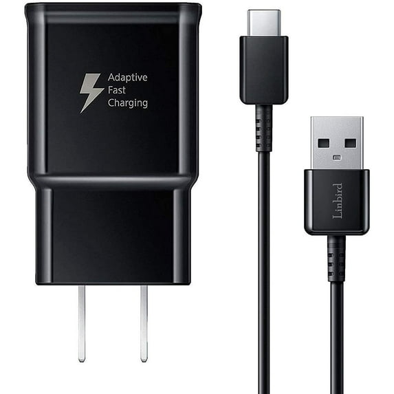 Adaptive Fast Charging Wall Charger Plug with USB Type C Cable for LG V20, AFC Wall Charger + 4 ft Type-C Cable