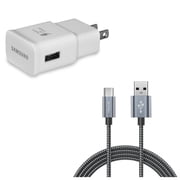 Adaptive Fast Home Charger w MicroUSB 6ft USB Cable N8Z for BLU Tank Extreme Pro T0010UU, Grand M, Advance 5.0 - Casio G-zOne Commando 4G LTE - CAT S41 S40 - Coolpad Rogue, Snap, Canvas