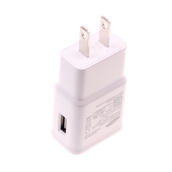 Samsung Adaptive Fast Charging Wall Plug (White) - EP-TA20JWE With Cable For Phones & Tablets