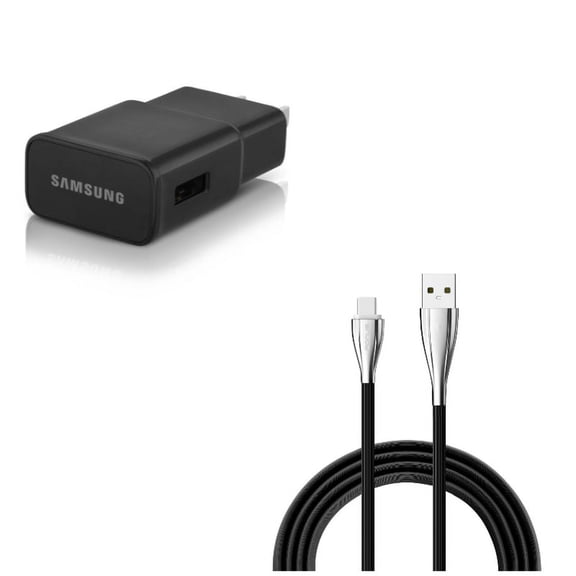 Adaptive Fast OEM Home Charger w Type-C 10ft USB Cable for Samsung Galaxy A72 5G/A52 5G/A42 5G/A32 5G/A12 5G - USB Power Adapter, Charger P5P Compatible With Galaxy A72 5G/A52 5G/A42 5G/A32 5G/A12 5G