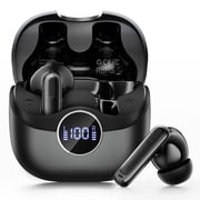Wireless Earbuds, 6 ENC Mic Clear Call, Hybrid Active Noise Cancelling Earbuds, 8EQ, Deep Bass, V5.4 Bluetooth Ear Buds, 40H Playtime, LED Screen, IPX7 Waterproof, In-ear Earphones for Android iOS