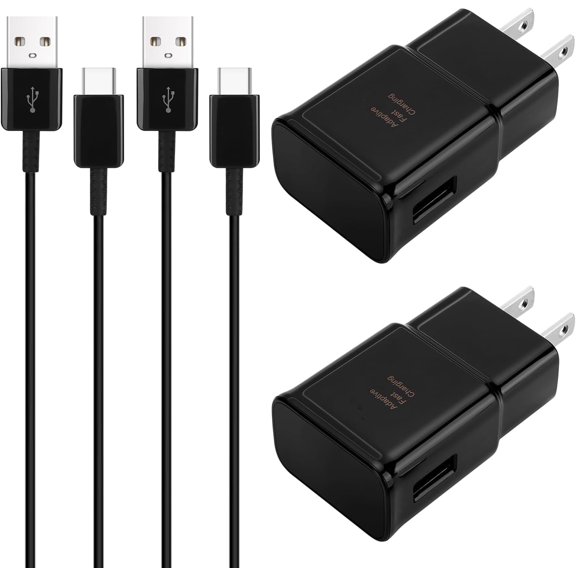 Adaptive Samsung Fast Charger kit with 6Ft USB Type C Charging Cable for Samsung Galaxy S8/S8 Plus/S9/S9 Plus/S10/S10e/S26/S20/S20+/S21/S21+/S21 Ultra/S23/S22/S22+/S22/S25 Ultra/Note 8/Note 9/10/20