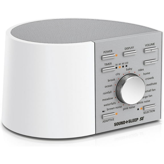Adaptive Sound Technologies Sound + Sleep SE Noise Machine - White Noise Machine - Non-Looping Environmental/Nature Sounds for Sleep & Relaxation - with Timer & Headphone Jack